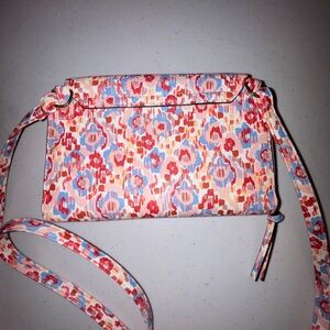 Sonoma Red and Blue Floral Clutch
